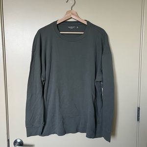 Men’s Abercrombie and Fitch Soft A&F Collection Relaxed Long Sleeve Green Shirt